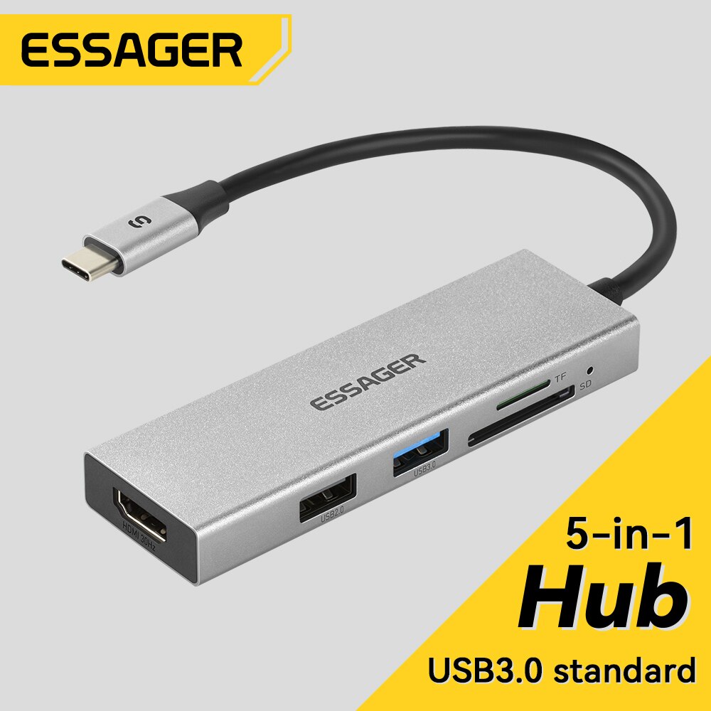 Usb Hub Type C - Essager 5 w 1 USB C