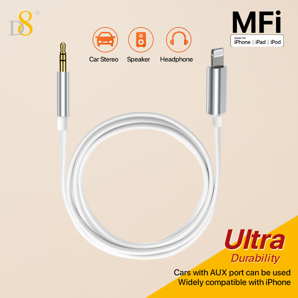 Wired Earphone Lightning - Adapter D8 Lightning na 3,5 mm
