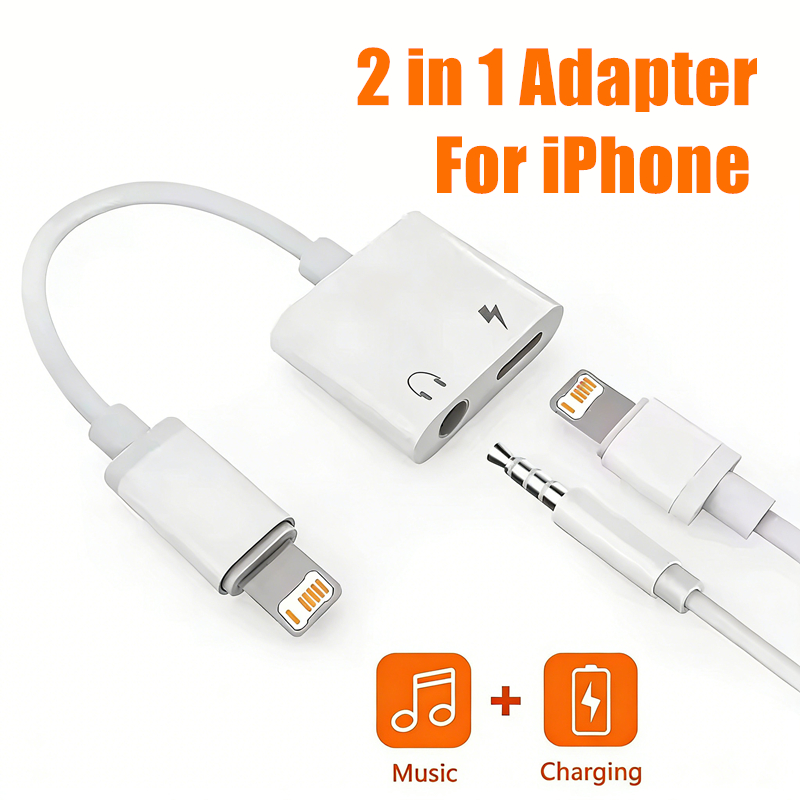 Wired Earphone Lightning - Adapter 2 w 1 iOS na