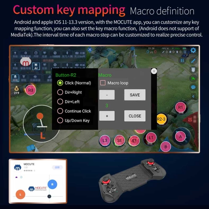 Gamepad dla iPhone'a Android S – Android Tablet Gaming Accessories recenzja i cena
