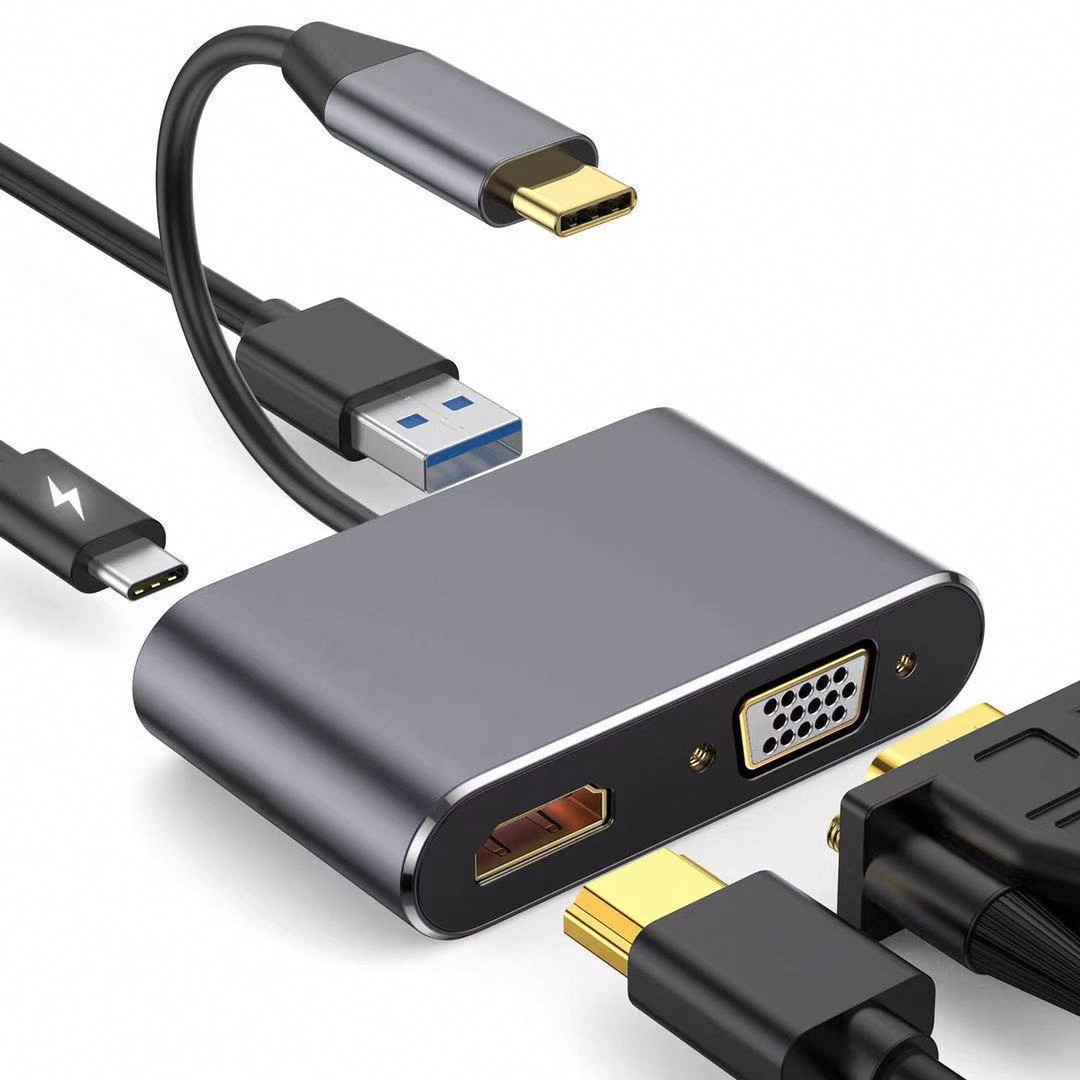 Adapter/Hub USB-C 4 w 1 z obsł – Usb Hub Type C recenzja i cena